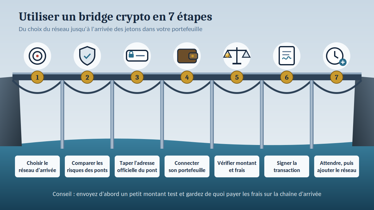Les 7 étapes pour utiliser un bridge crypto